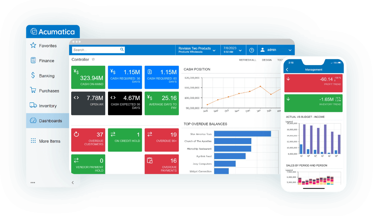 Acumatica Cloud ERP screenshot - 10 beste orderbeheersystemen voor ondernemingen voor 2026