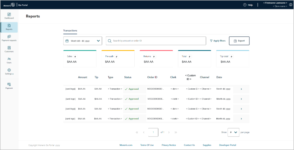 Moneris screenshot - 10 beste Square-alternatieven voor betalingsverwerking in 2026