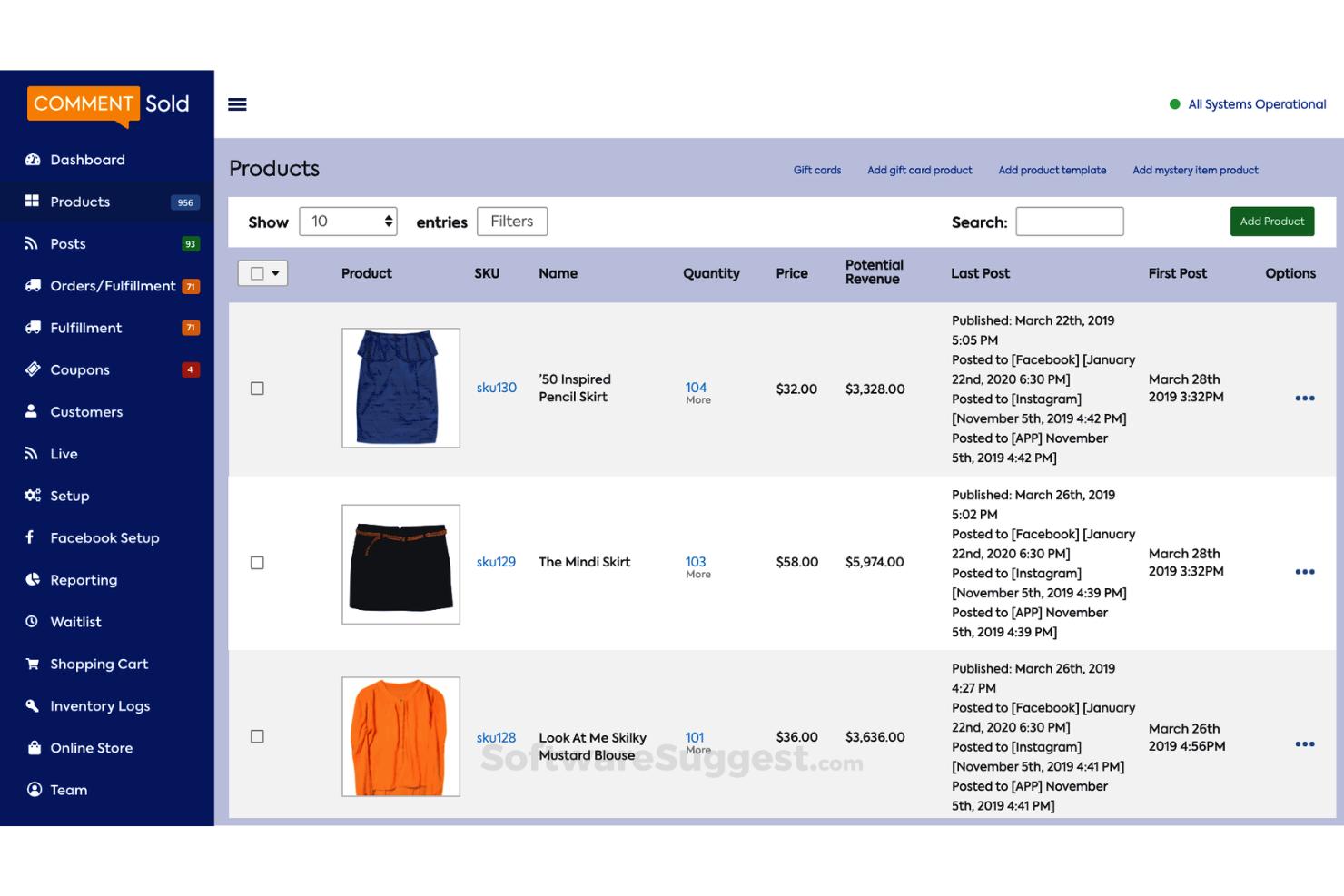 CommentSold Live screenshot - 10 beste livewinkelplatforms om de verkoop in 2026 te verhogen