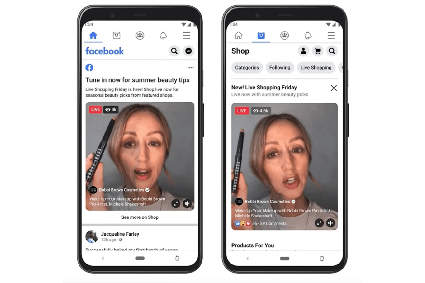 Facebook Live Shopping screenshot - 10 beste livewinkelplatforms om de verkoop in 2026 te verhogen