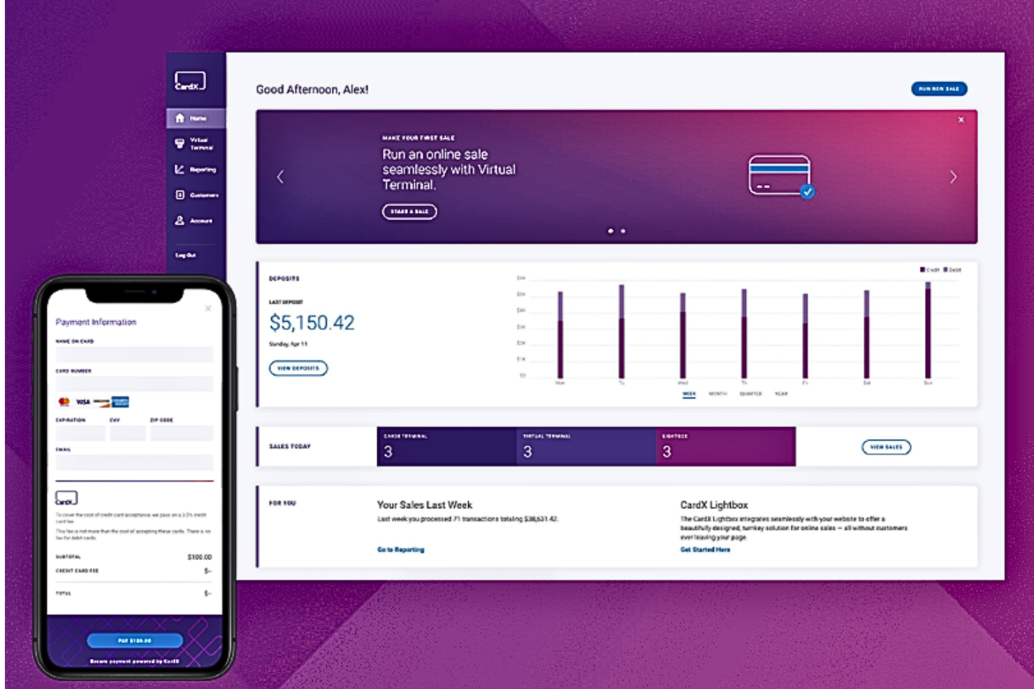 CardX by Stax screenshot - 10 beste betalingsgateways voor veilige transacties in 2026
