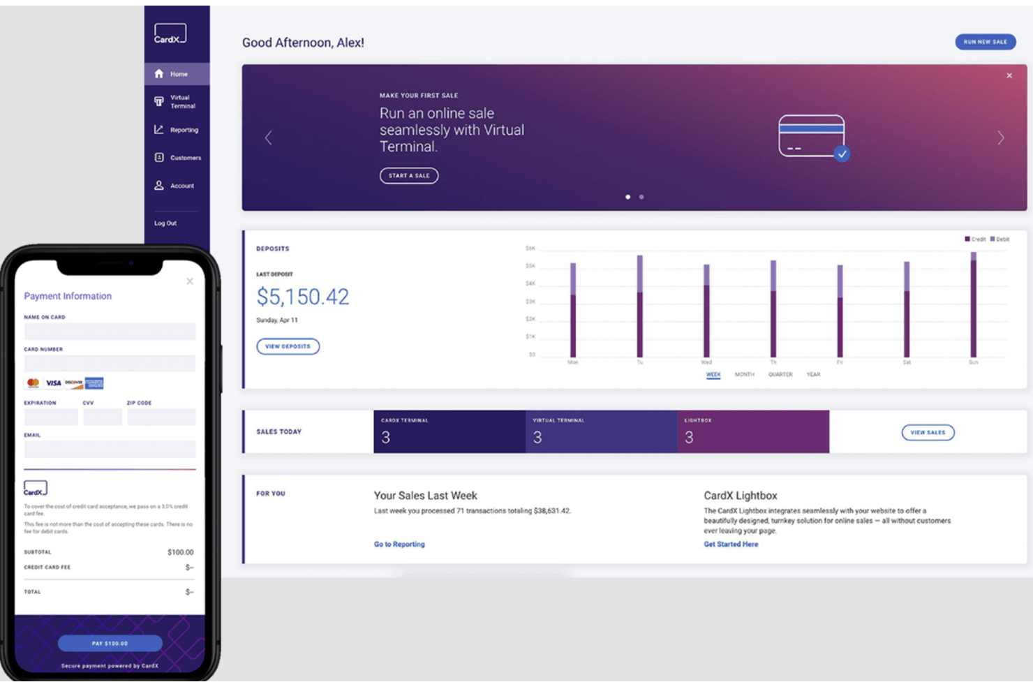 CardX by Stax screenshot - 10 beste software voor creditcardverwerking voor e-commerce in 2026