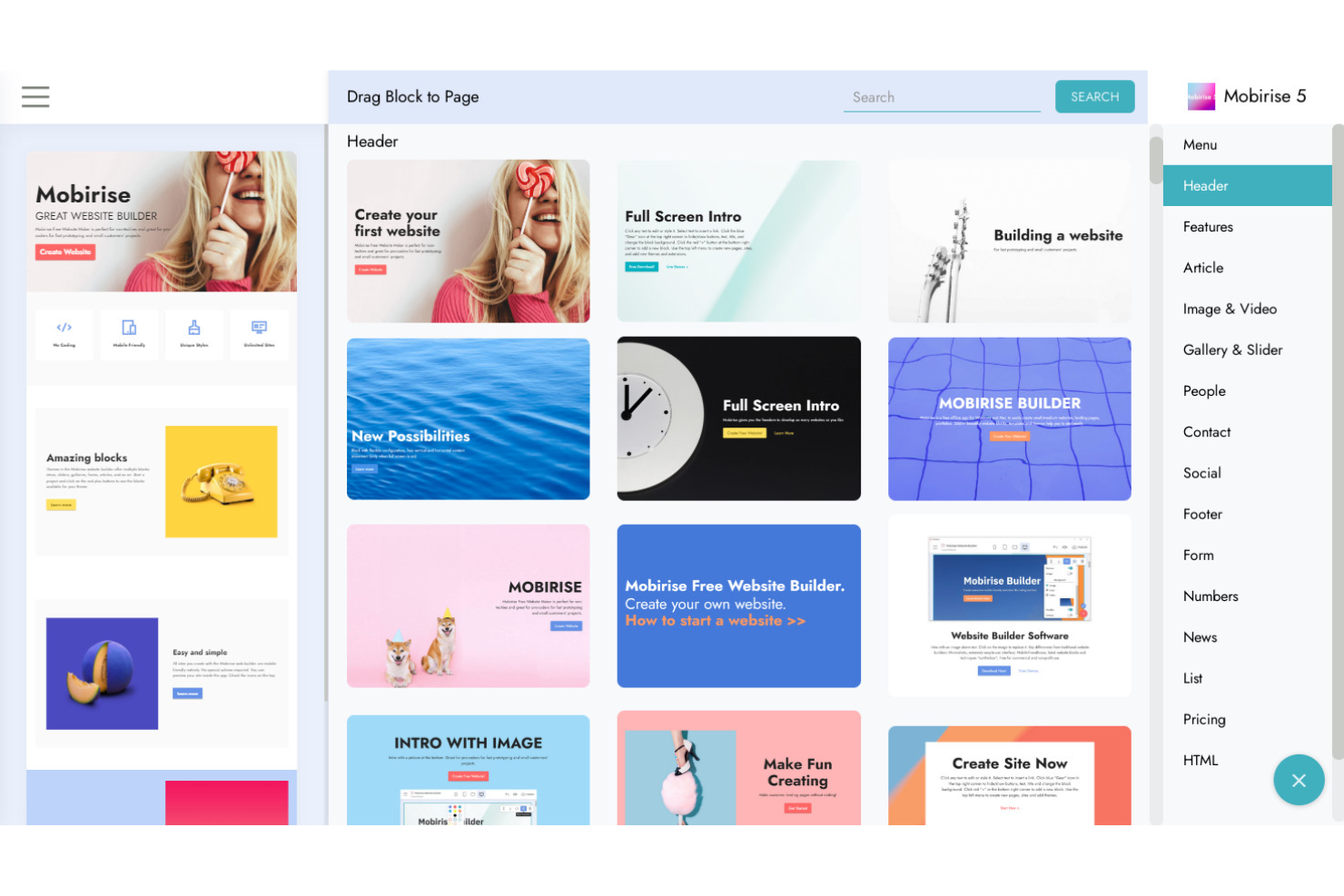 Mobirise screenshot - 10 beste AI-e-commercewebsitebouwers beoordeeld in 2026