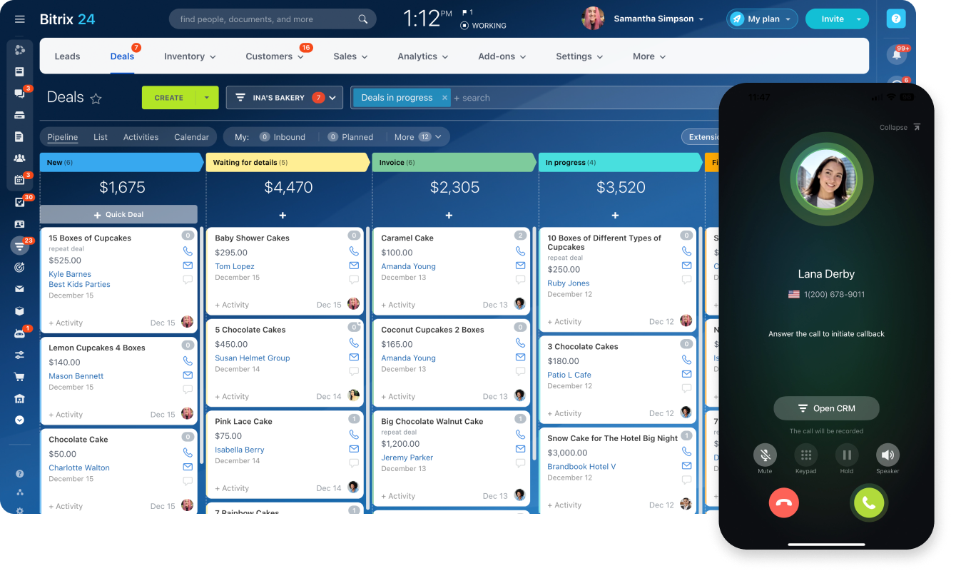 Bitrix24 screenshot - 10 Mejores Alternativas a Odoo Seleccionadas para 2026 Con Principales Características y Beneficios
