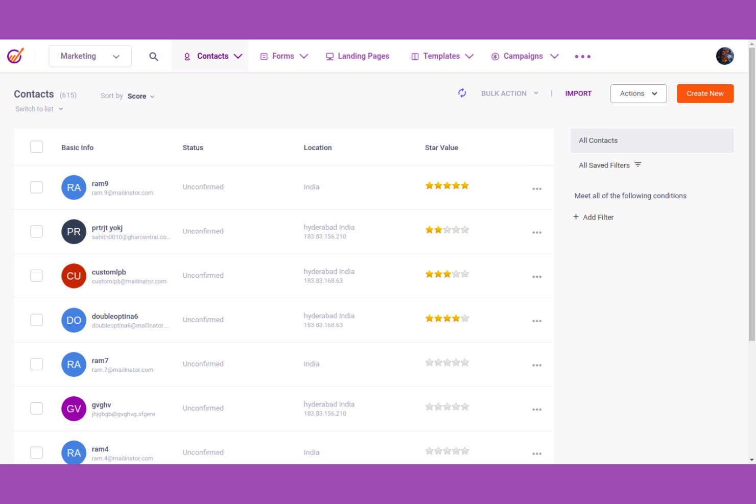 EngageBay screenshot - 10 alternative a Constant Contact selezionate per il 2026