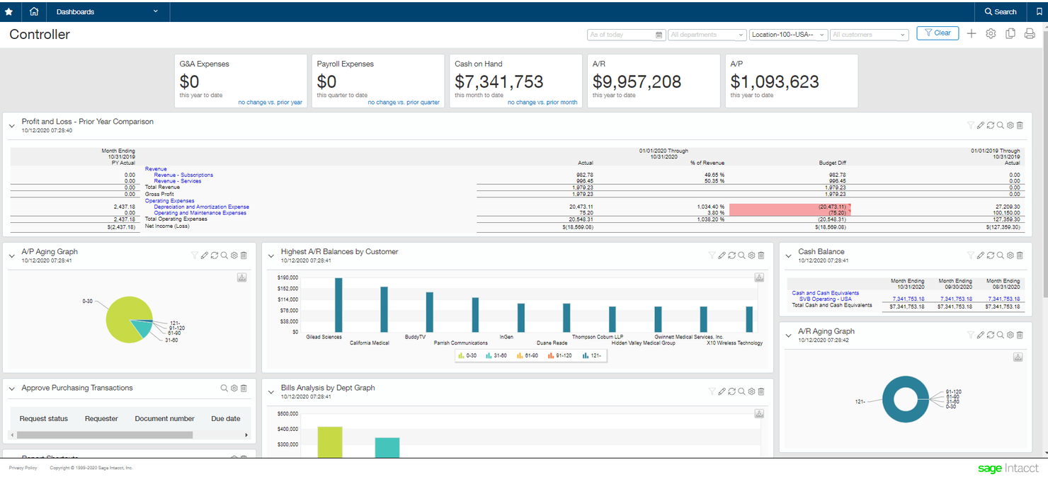 Sage Intacct screenshot - 10 Beste NetSuite-Alternativen für 2026