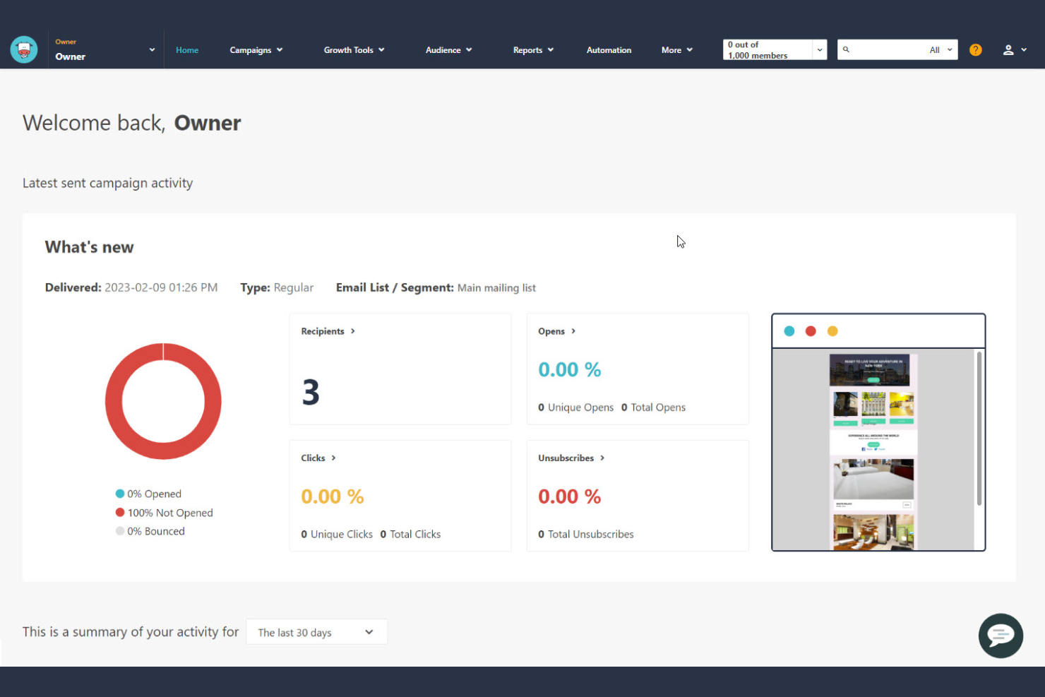 Moosend screenshot - 10 alternatieven voor Constant Contact, geselecteerd voor 2026