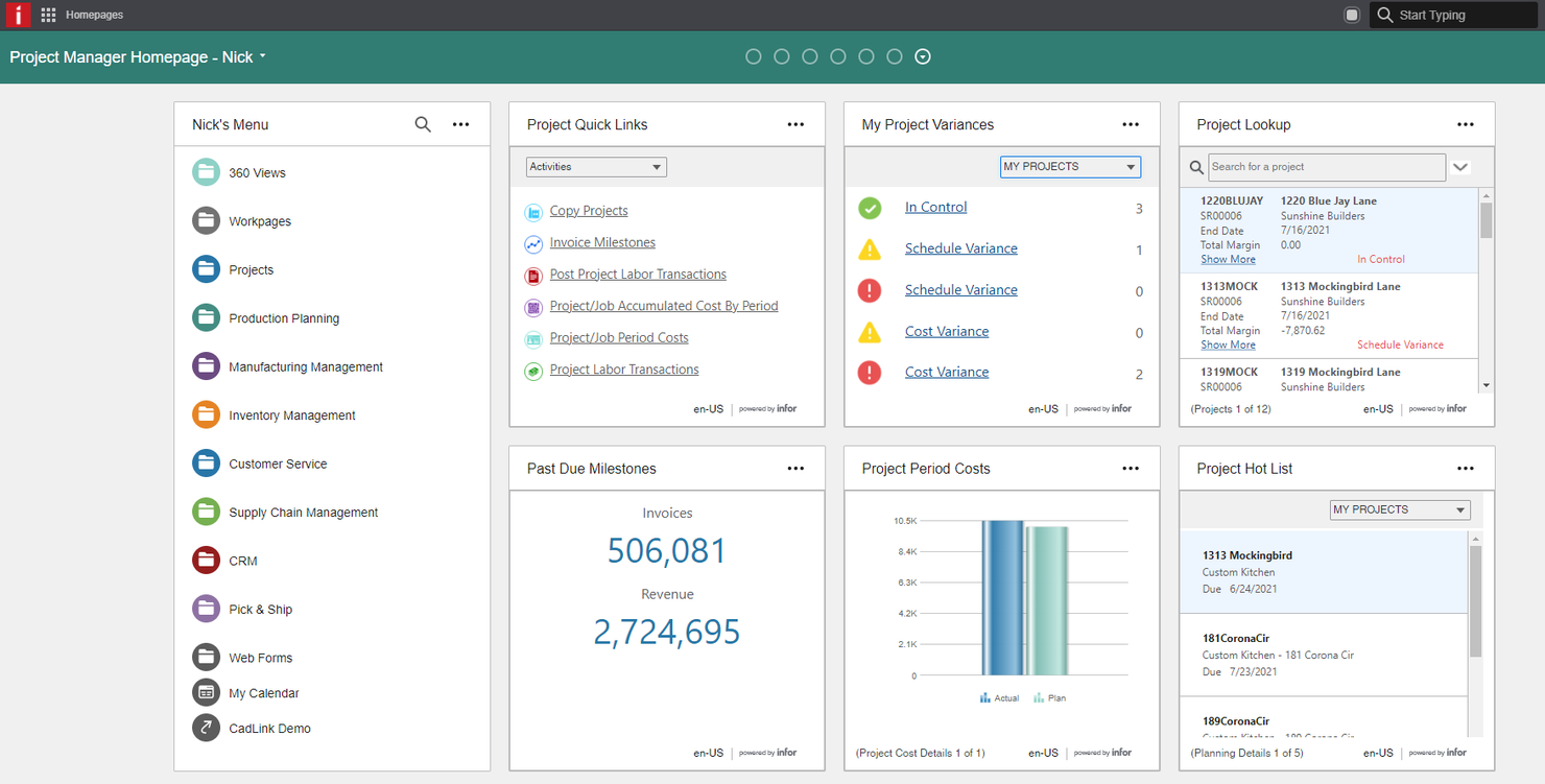 Infor CloudSuite Industrial screenshot - 10 beste NetSuite-alternatieven voor 2026