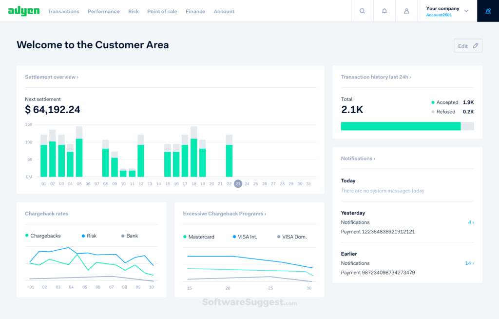Adyen screenshot - 38 Best Payment Processing Software For 2026