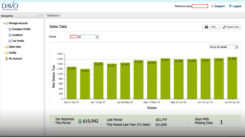 DAVO screenshot - The 15 Best Sales Tax Software for Online Retailers, Reviewed & Compared for 2026