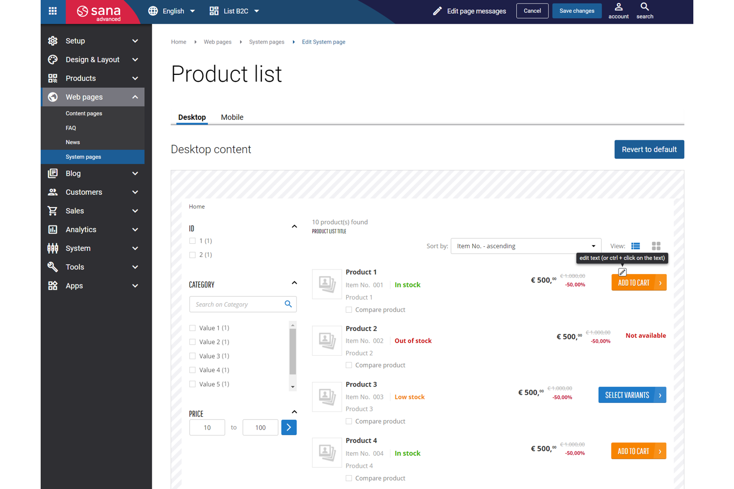 Sana Commerce screenshot - 37 Best B2B Ecommerce Platforms For 2026