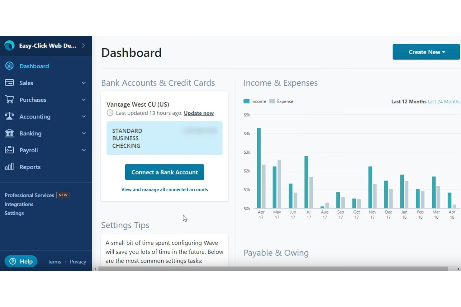 Wave screenshot - 20 Best Ecommerce Accounting Software In 2026