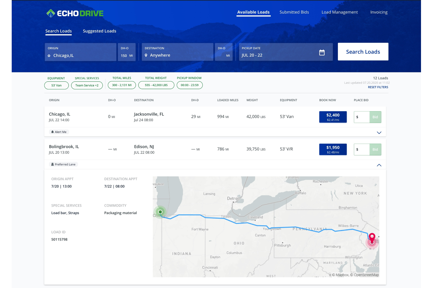 Echo Global Logistics screenshot - 25 Best 3PL Companies for Ecommerce in 2026