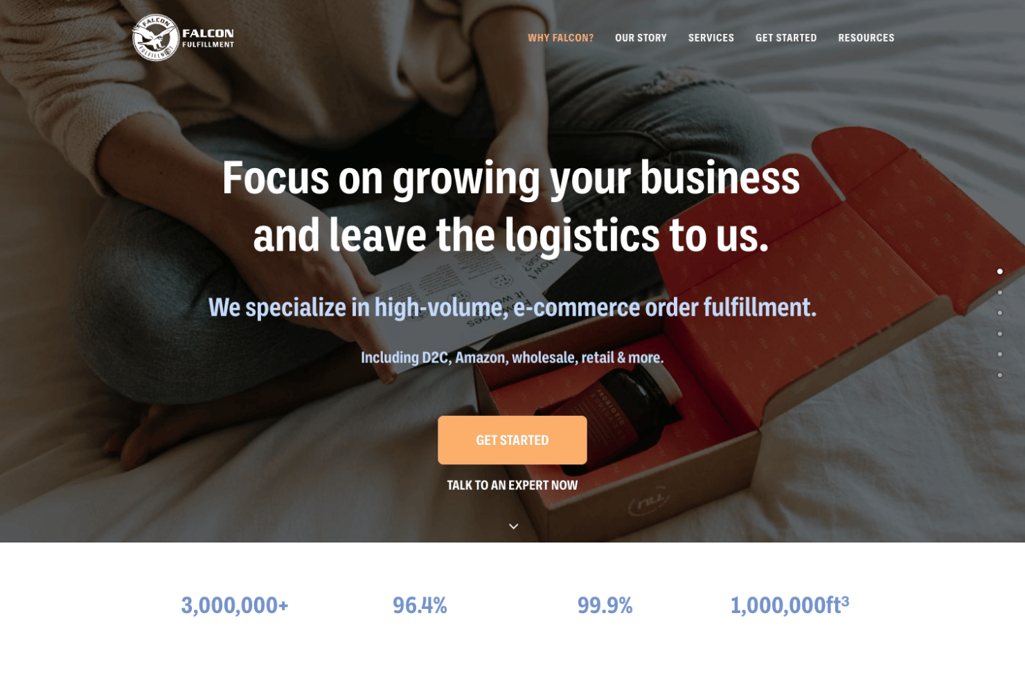 Falcon Fulfillment screenshot - The 25 Best Ecommerce Fulfillment Services, Reviewed & Compared for 2026