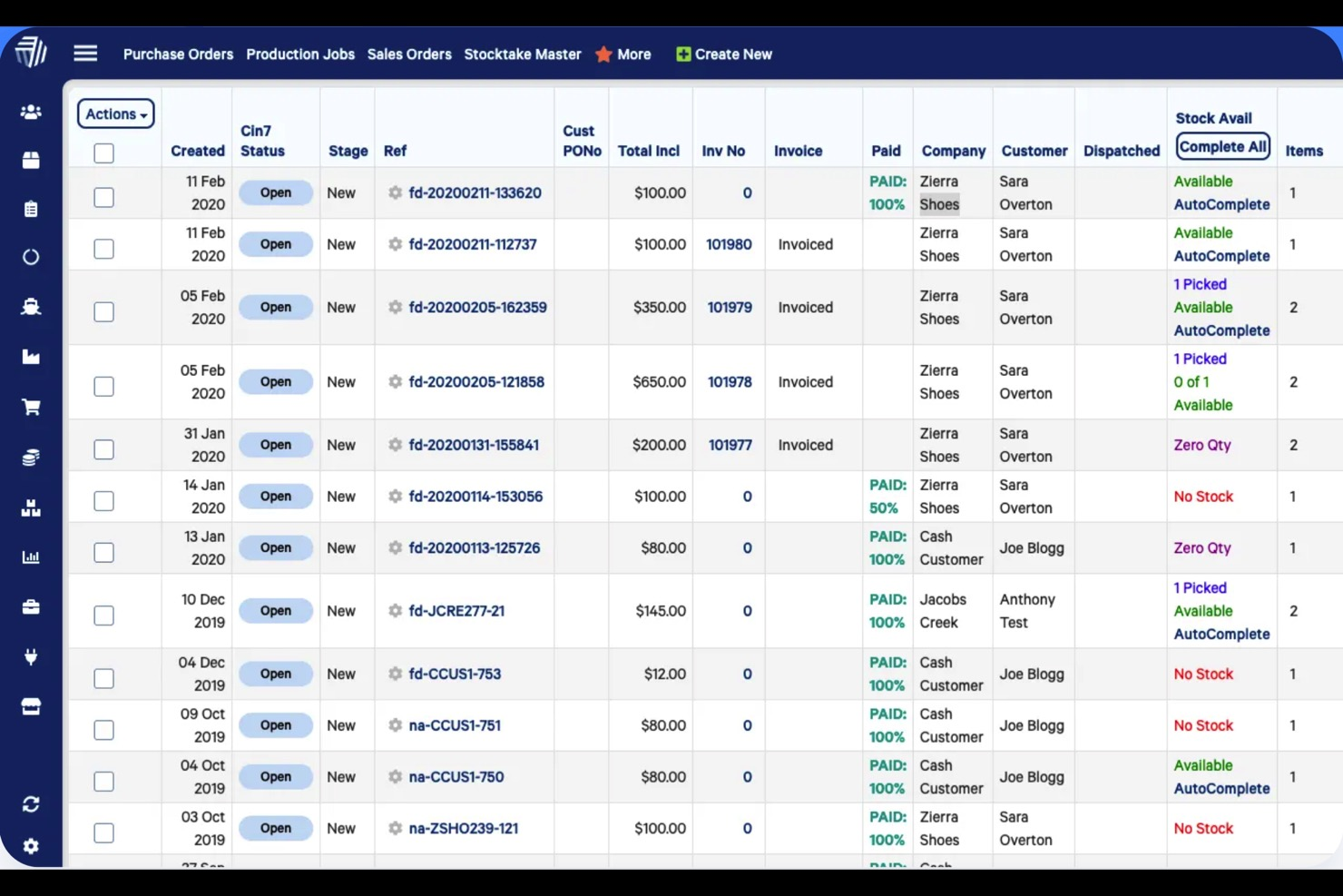 Cin7 Core screenshot - 29 Best Retail Inventory Management Software For 2026