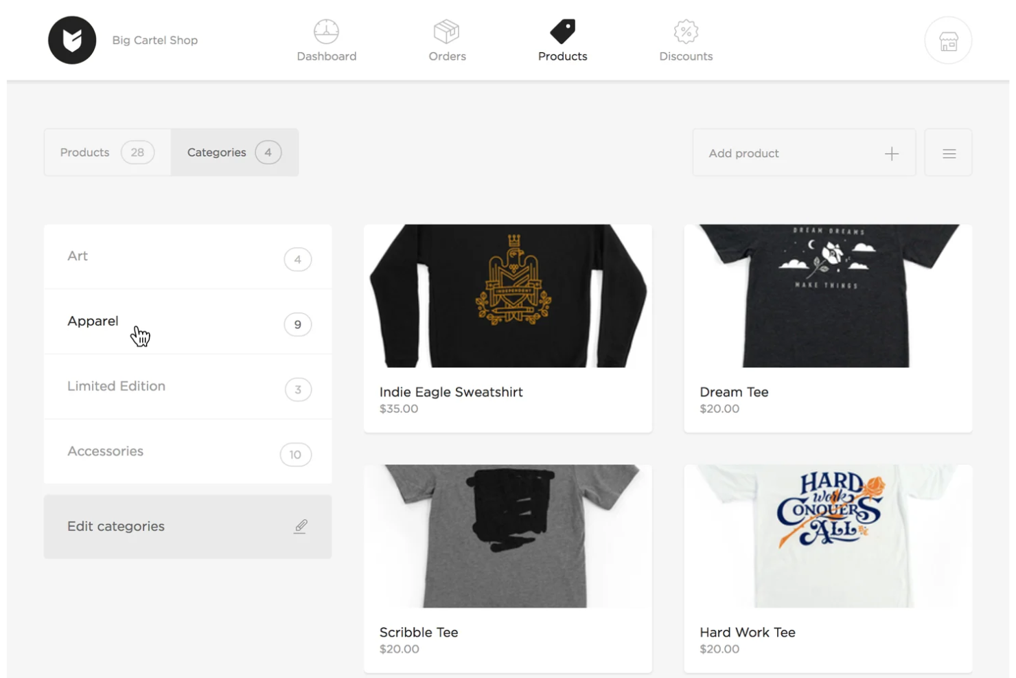 Big Cartel screenshot - 20 Best Ecommerce Platform For Medium Businesses Reviewed In 2026