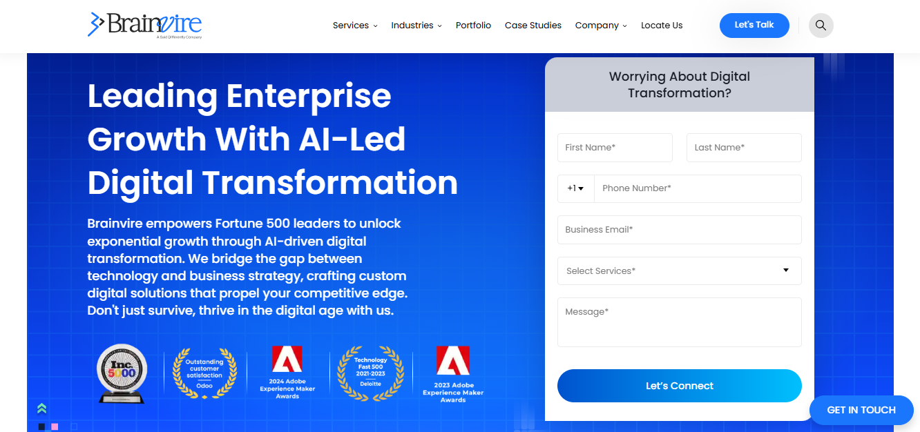 Brainvire screenshot - The 17 Best Ecommerce Website Design and Development Companies, Ranked & Reviewed for 2026