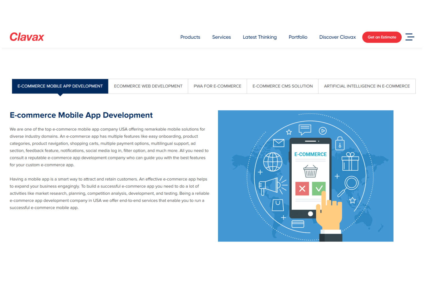 Clavax screenshot - 18 Best Ecommerce Development Companies Reviewed in 2025