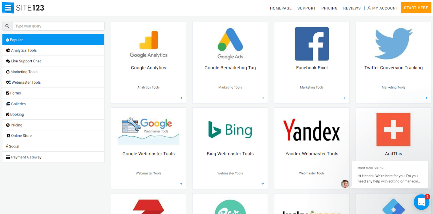 SITE123 screenshot - The 20 Best Free Ecommerce Website Builders, Reviewed & Ranked for 2026
