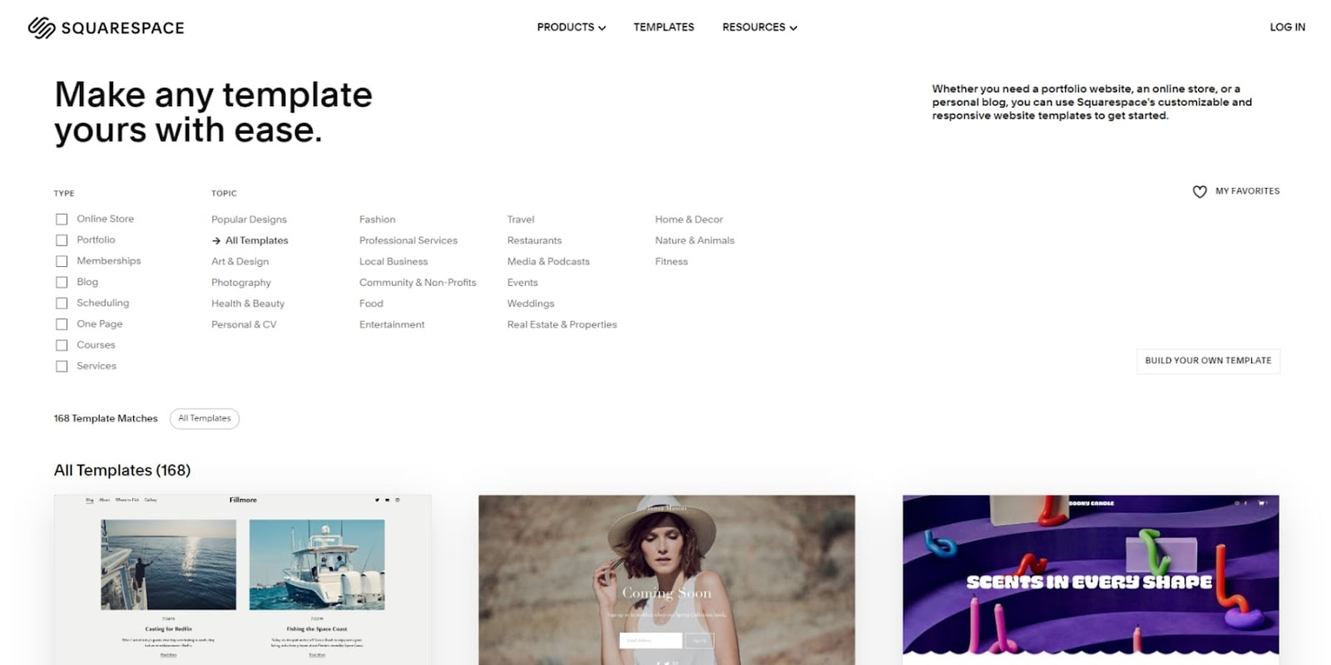 Squarespace screenshot - The 25 Best Ecommerce Website Builders for Small Businesses, Ranked & Reviewed for 2026