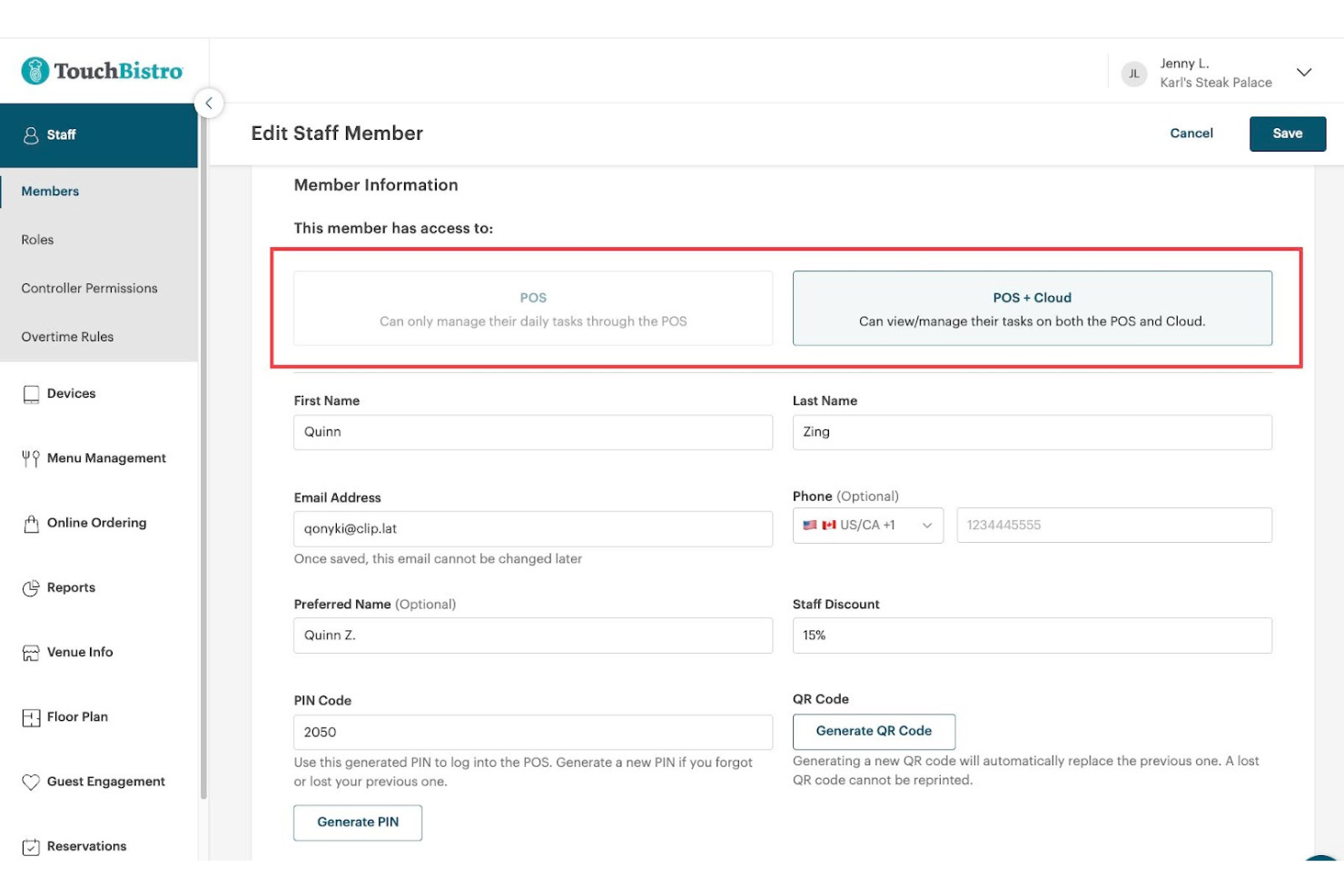 TouchBistro screenshot - The 21 Best POS Inventory Management Software, Ranked & Reviewed for 2026