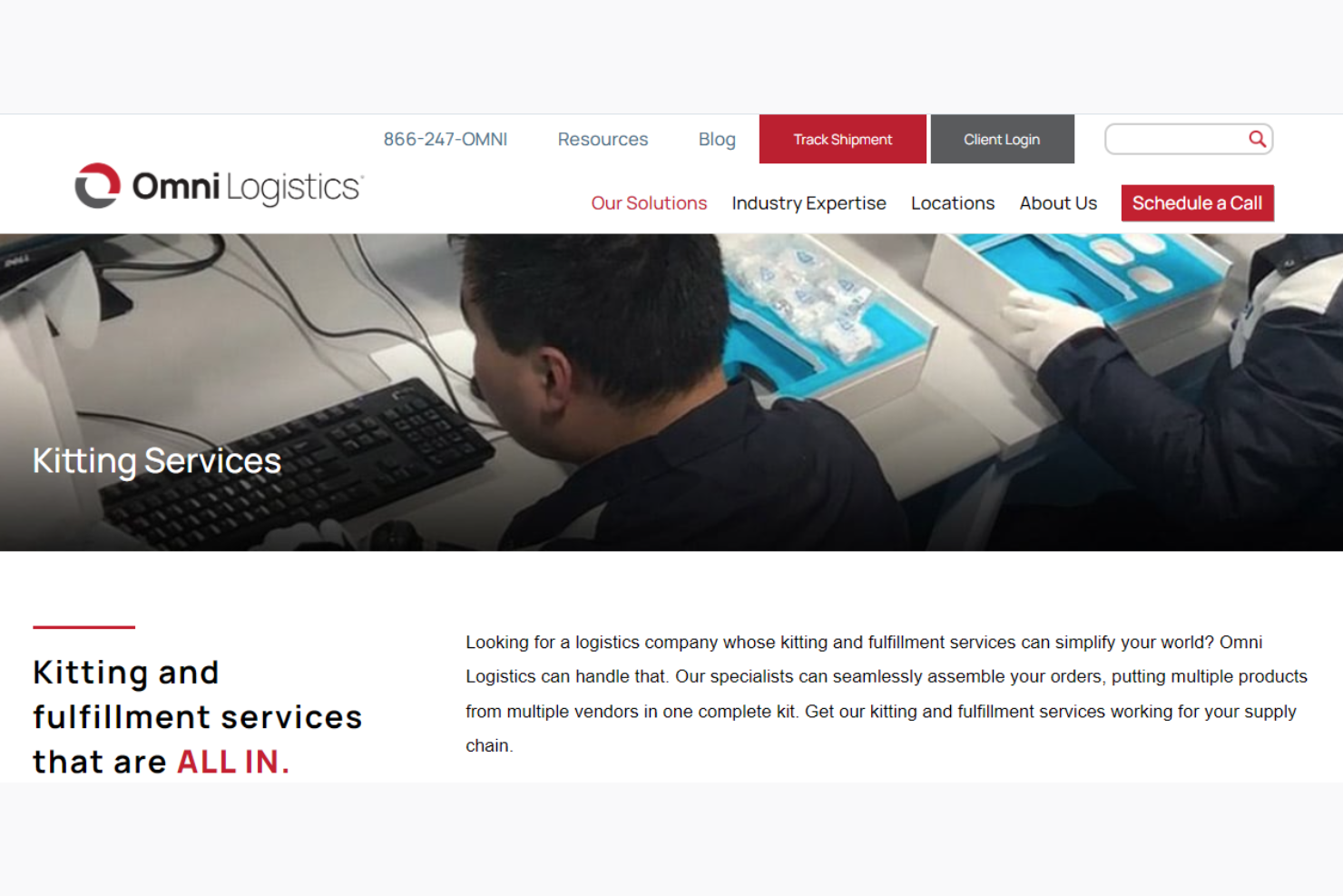 Omni Logistics screenshot - The 34 Best Kitting and Fulfillment Services, Ranked & Reviewed for 2026