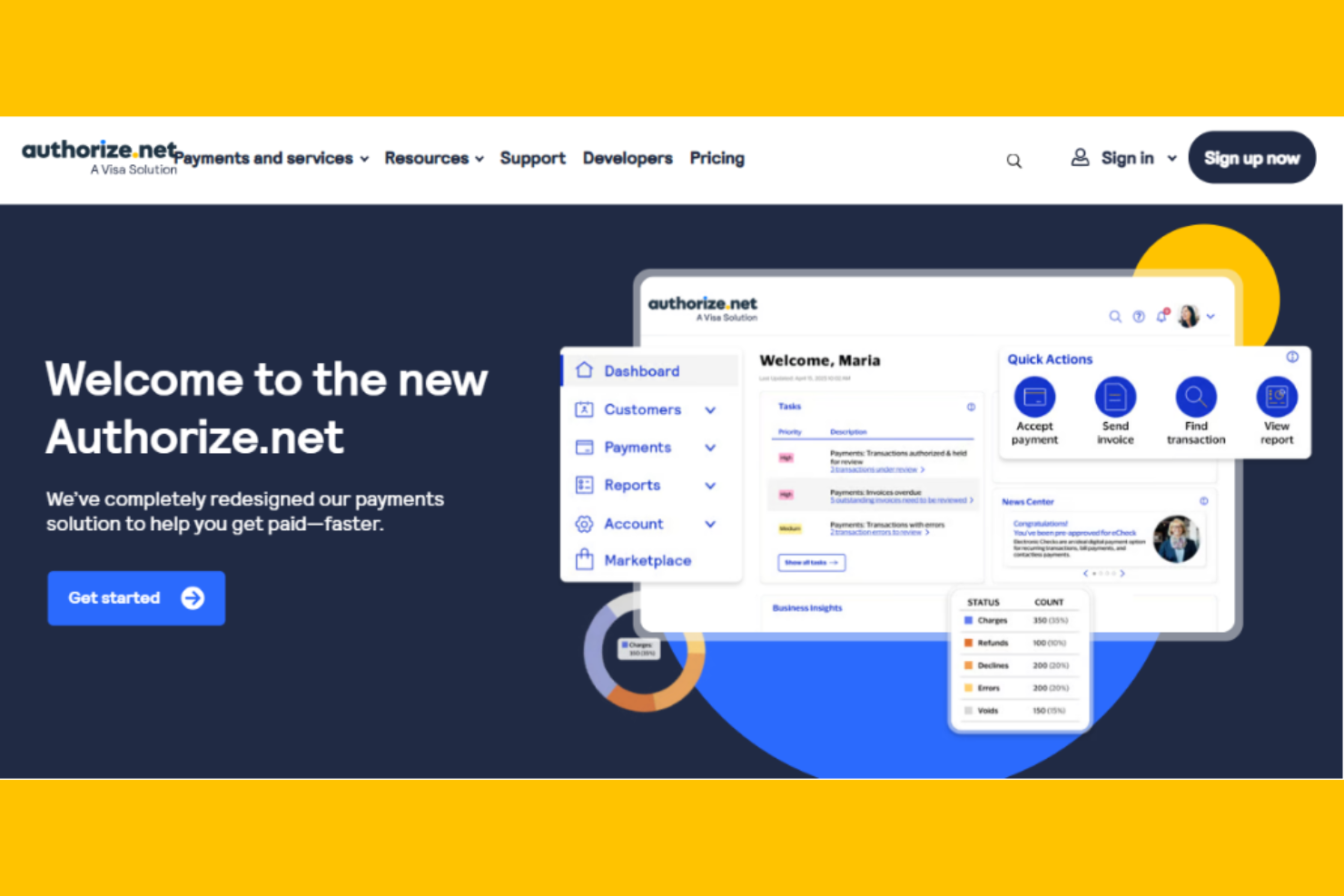 Authorize.net screenshot - The 21 Best Shopify Payments Alternatives, Ranked & Reviewed for 2025