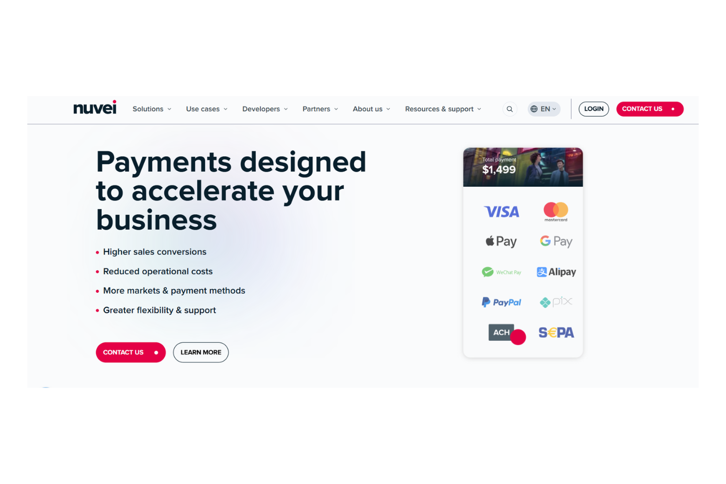 Nuvei screenshot - 10 Best Ecommerce Merchant Services Ranked for 2026