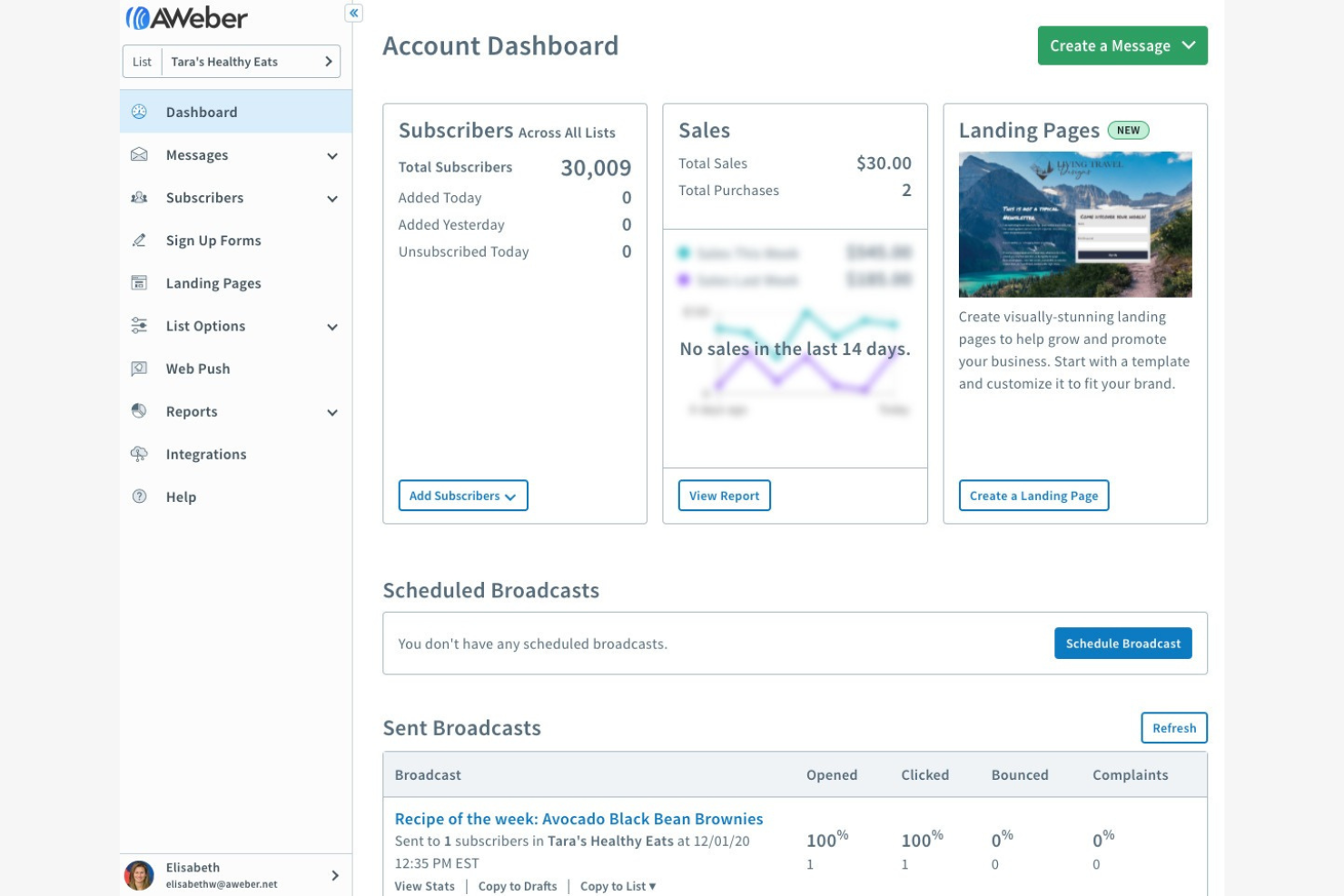 AWeber screenshot - 15 Best Klaviyo Alternatives Reviewed in 2026