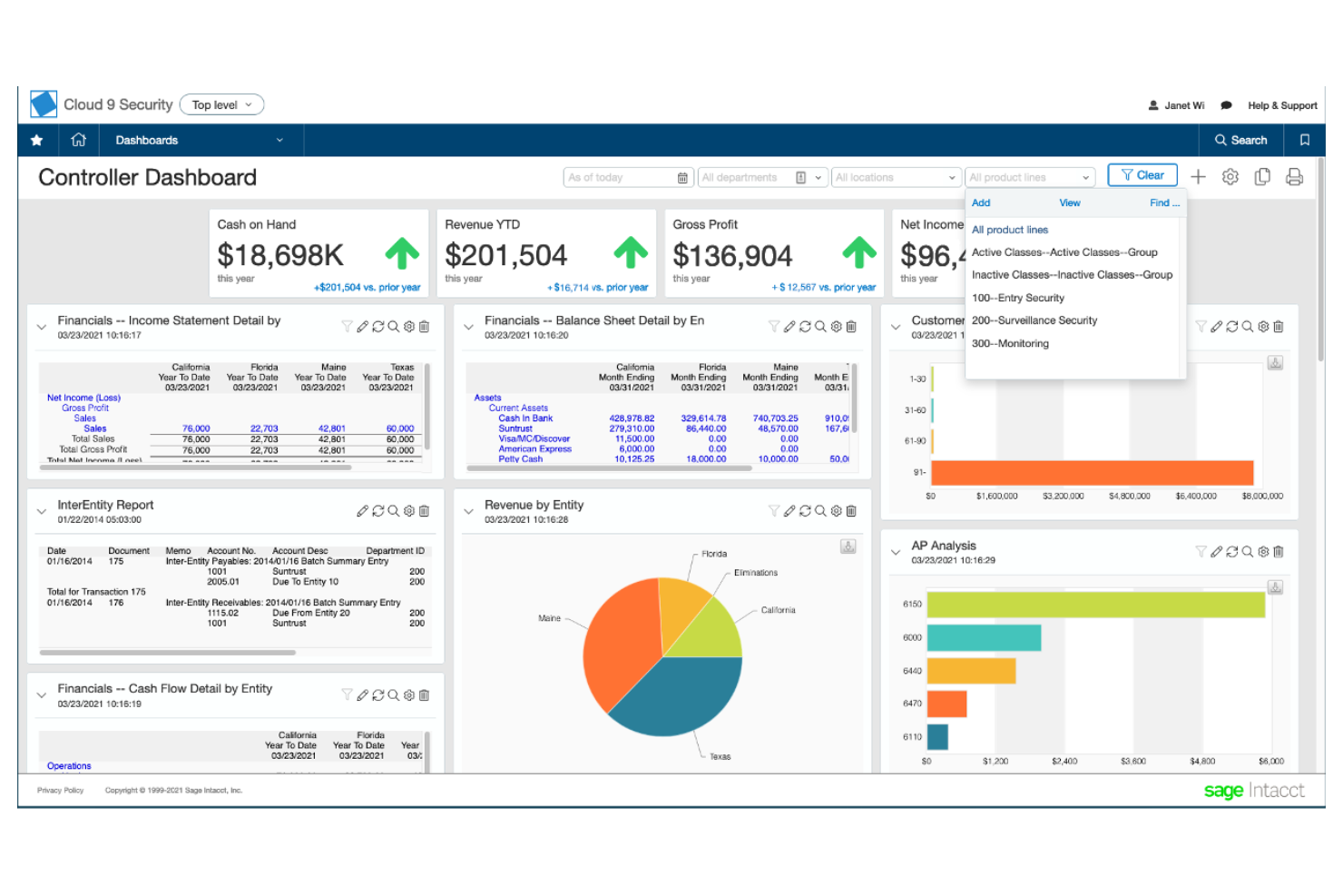 Sage Intacct screenshot - 13 Best QuickBooks Alternatives Reviewed in 2026
