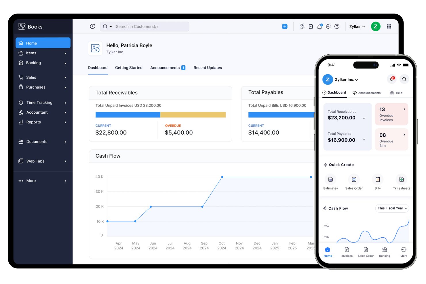 Zoho Books screenshot - 13 Best QuickBooks Alternatives Reviewed in 2026