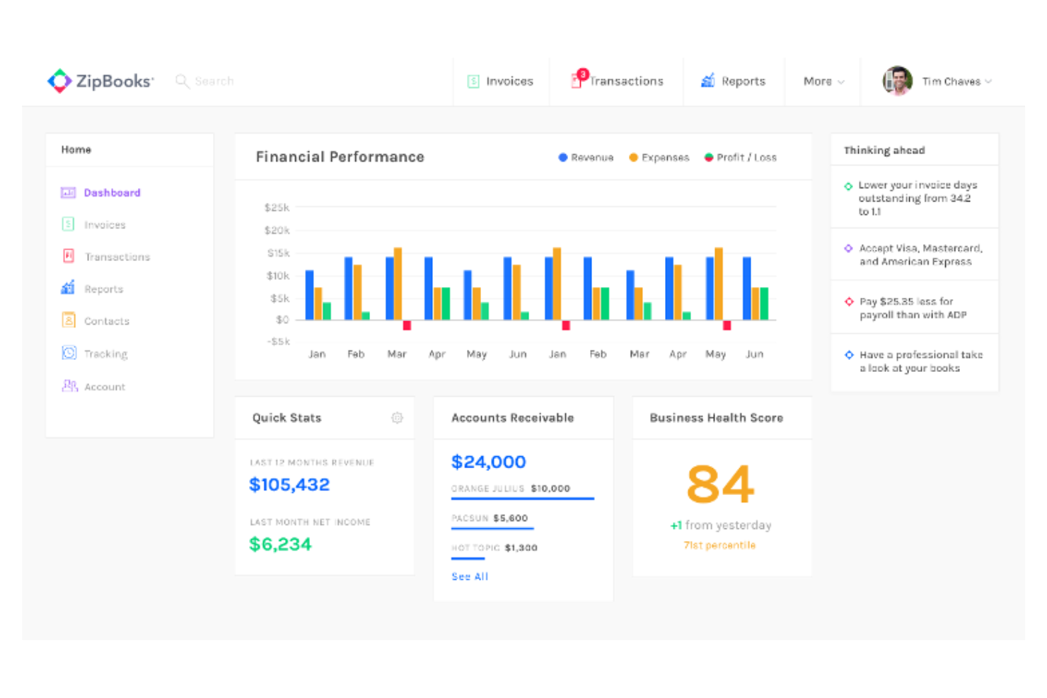 ZipBooks screenshot - 13 Best QuickBooks Alternatives Reviewed in 2026