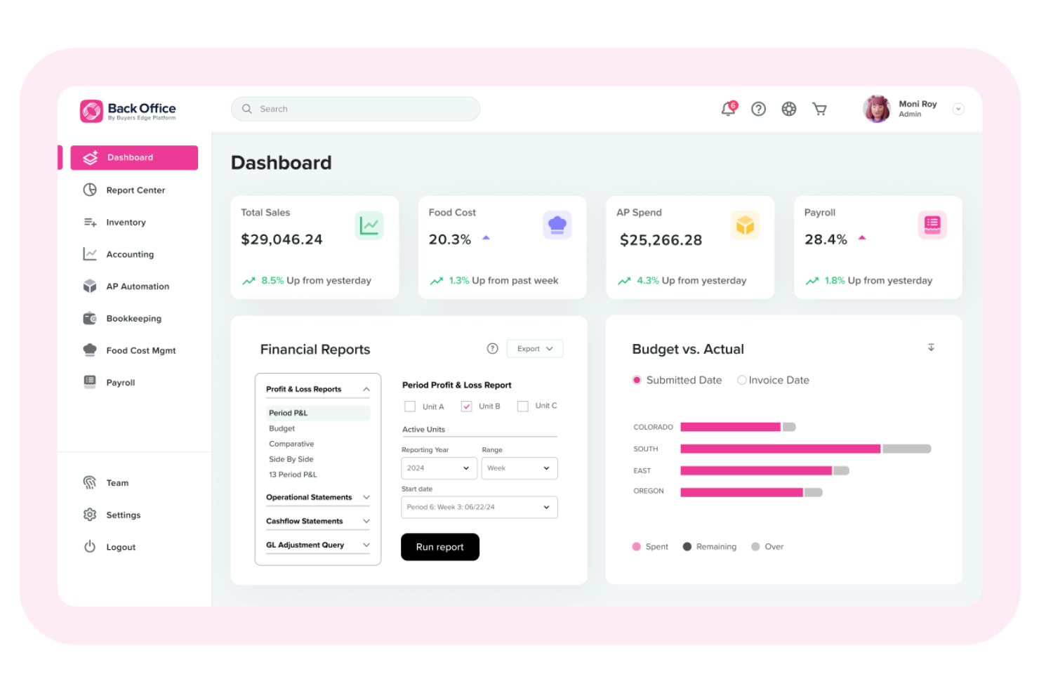 Back Office screenshot - 12 Best Inventory Management Software for Restaurants Reviewed in 2026