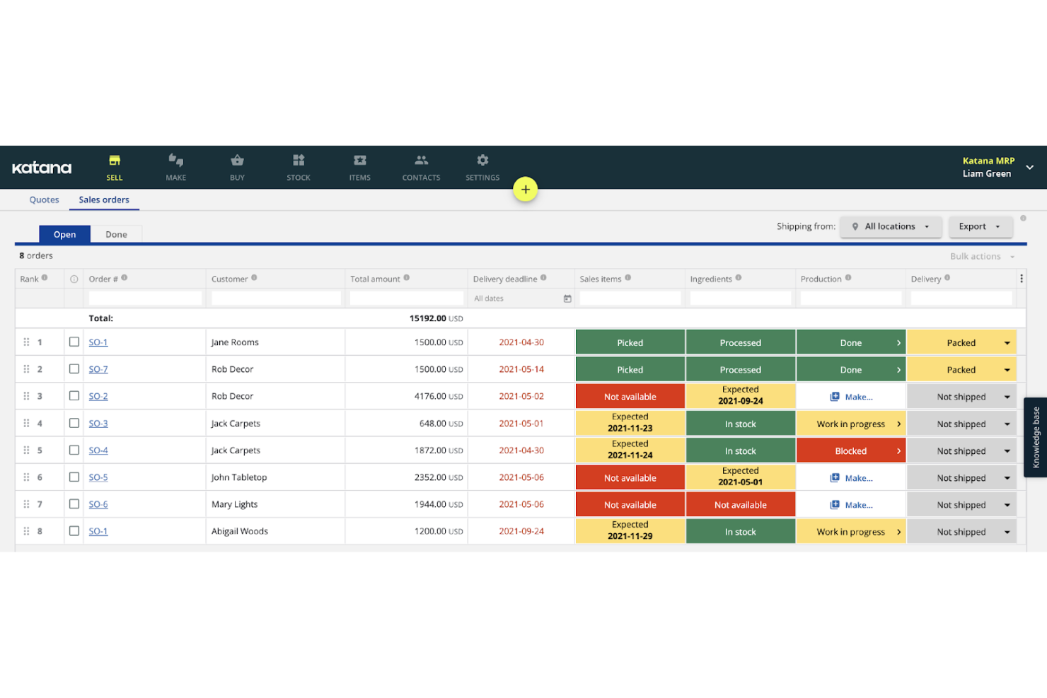Katana screenshot - 14 Best ShipStation Alternatives Reviewed in 2026