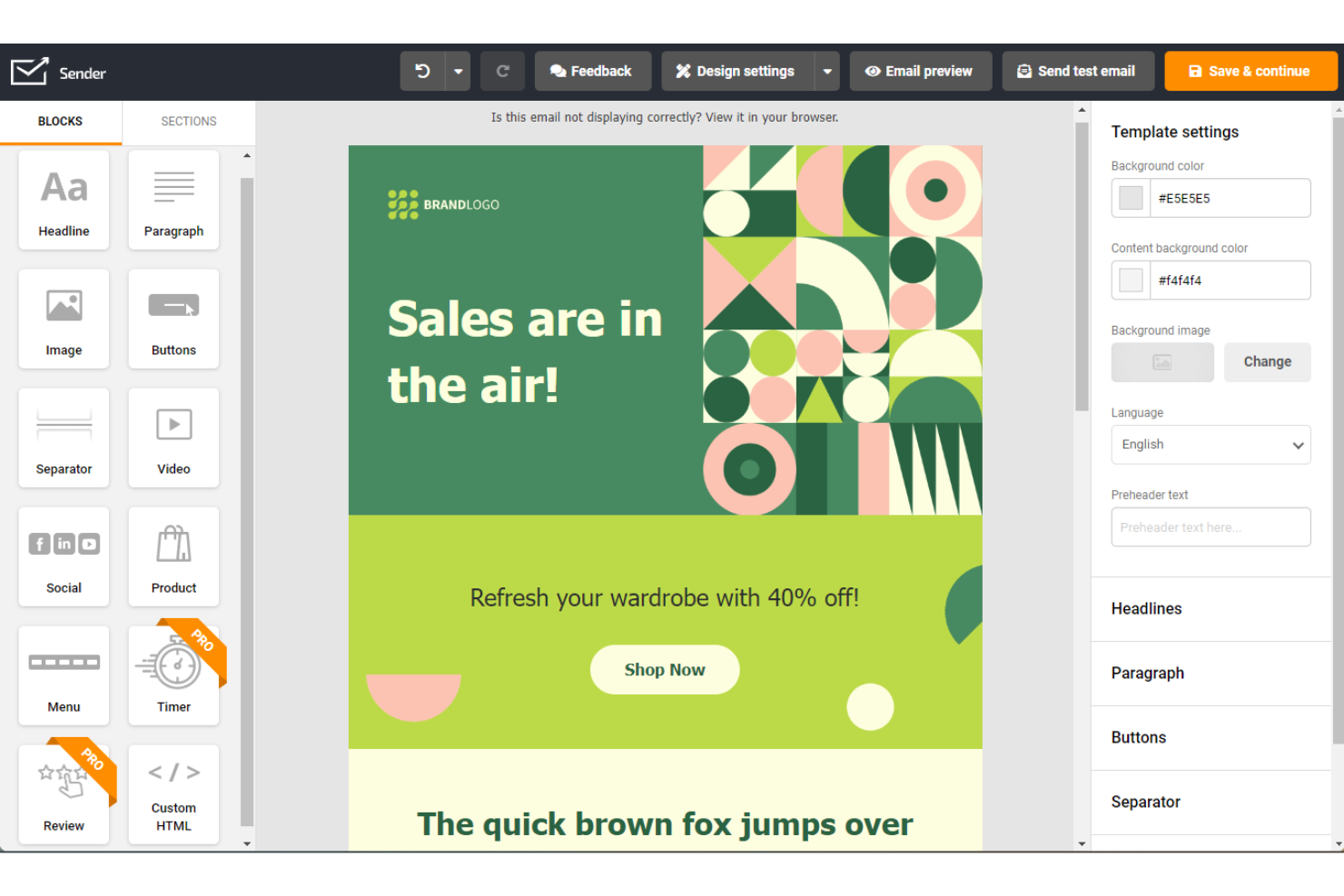Sender screenshot - 15 Best AWeber Alternatives for 2026 With Top Features and Benefits