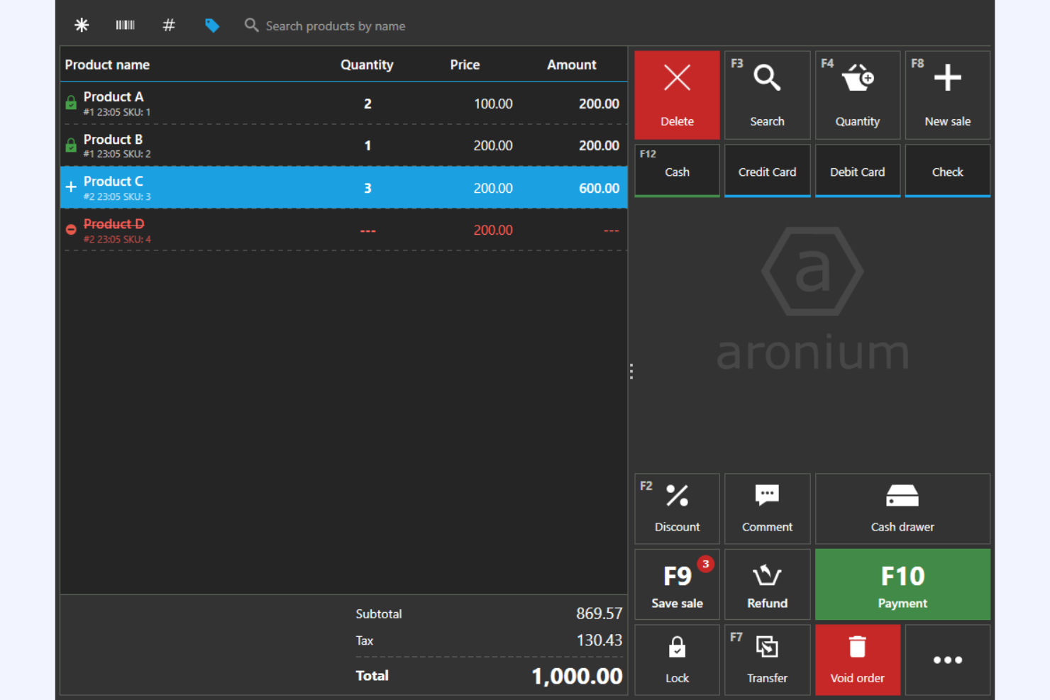 Aronium screenshot - 12 Best Free POS Software Reviewed in 2026