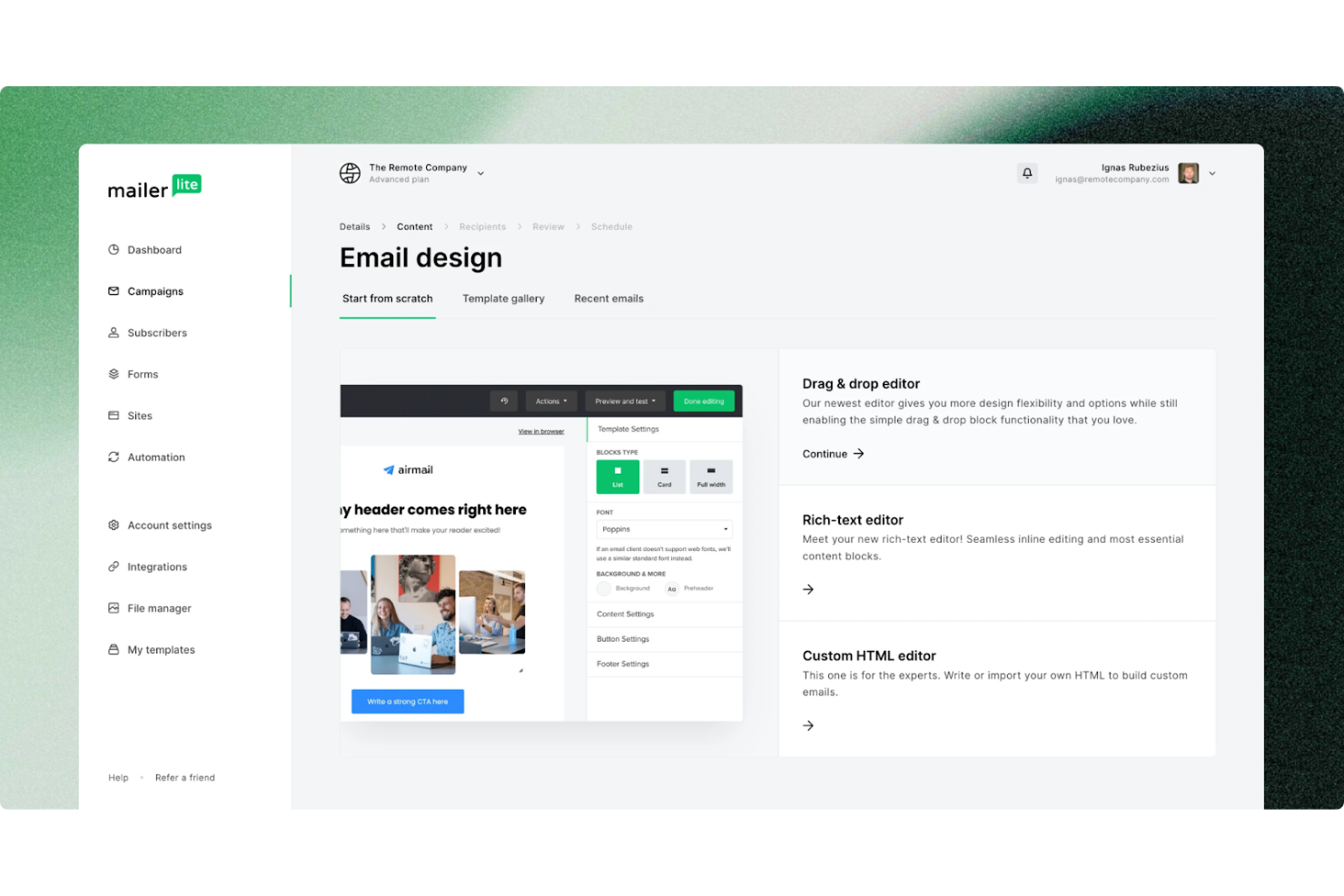 MailerLite screenshot - 15 Best AWeber Alternatives for 2026 With Top Features and Benefits
