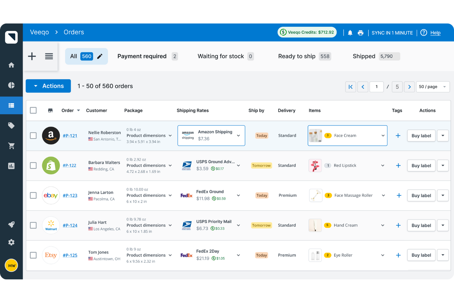 Veeqo screenshot - 18 Amazon Inventory Management Software for 2026