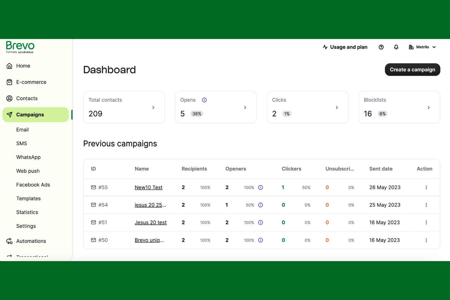 Brevo screenshot - 21 Constant Contact Alternatives Picked for 2026