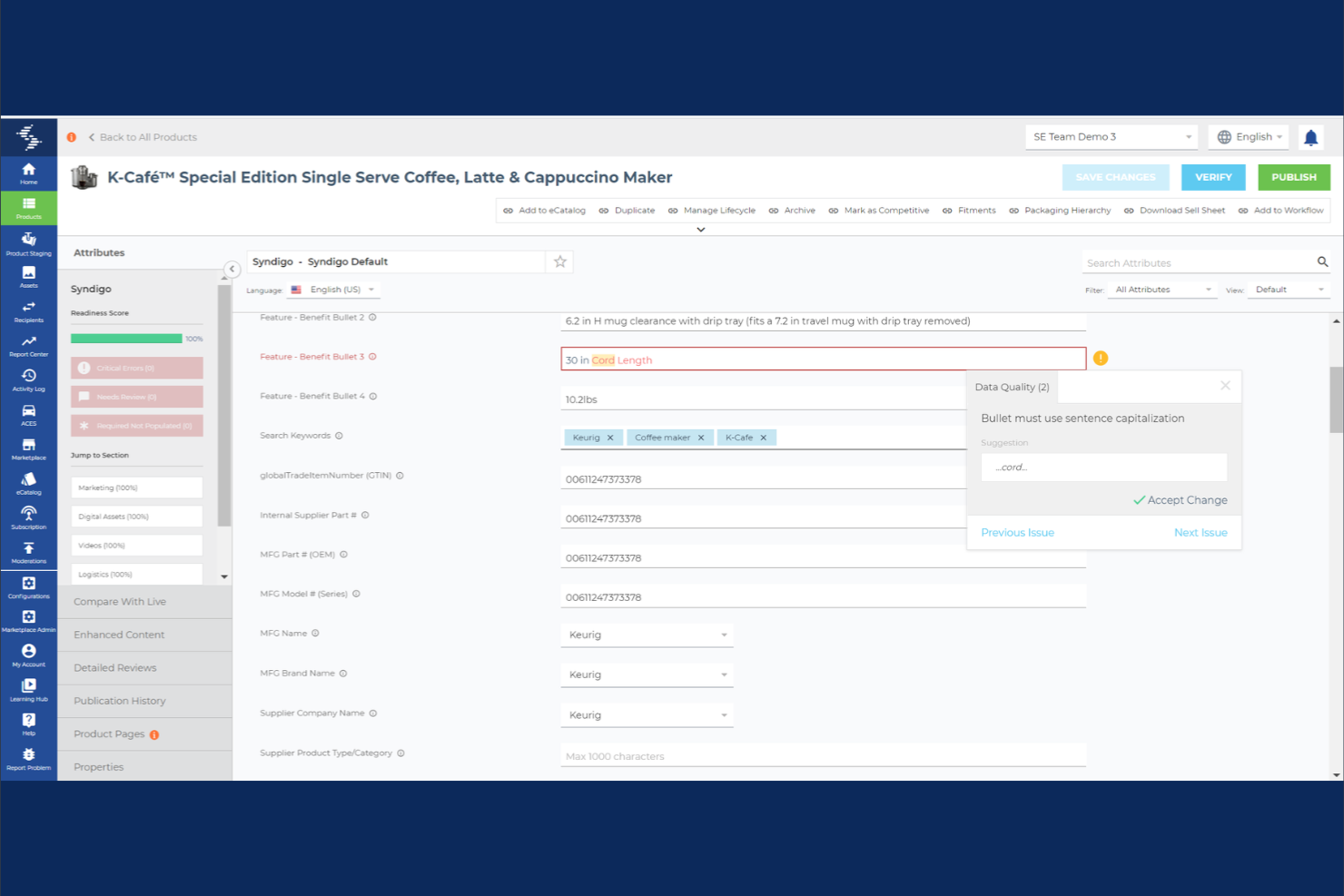 Syndigo screenshot - 14 Best Digital Shelf Analytics Software for 2026