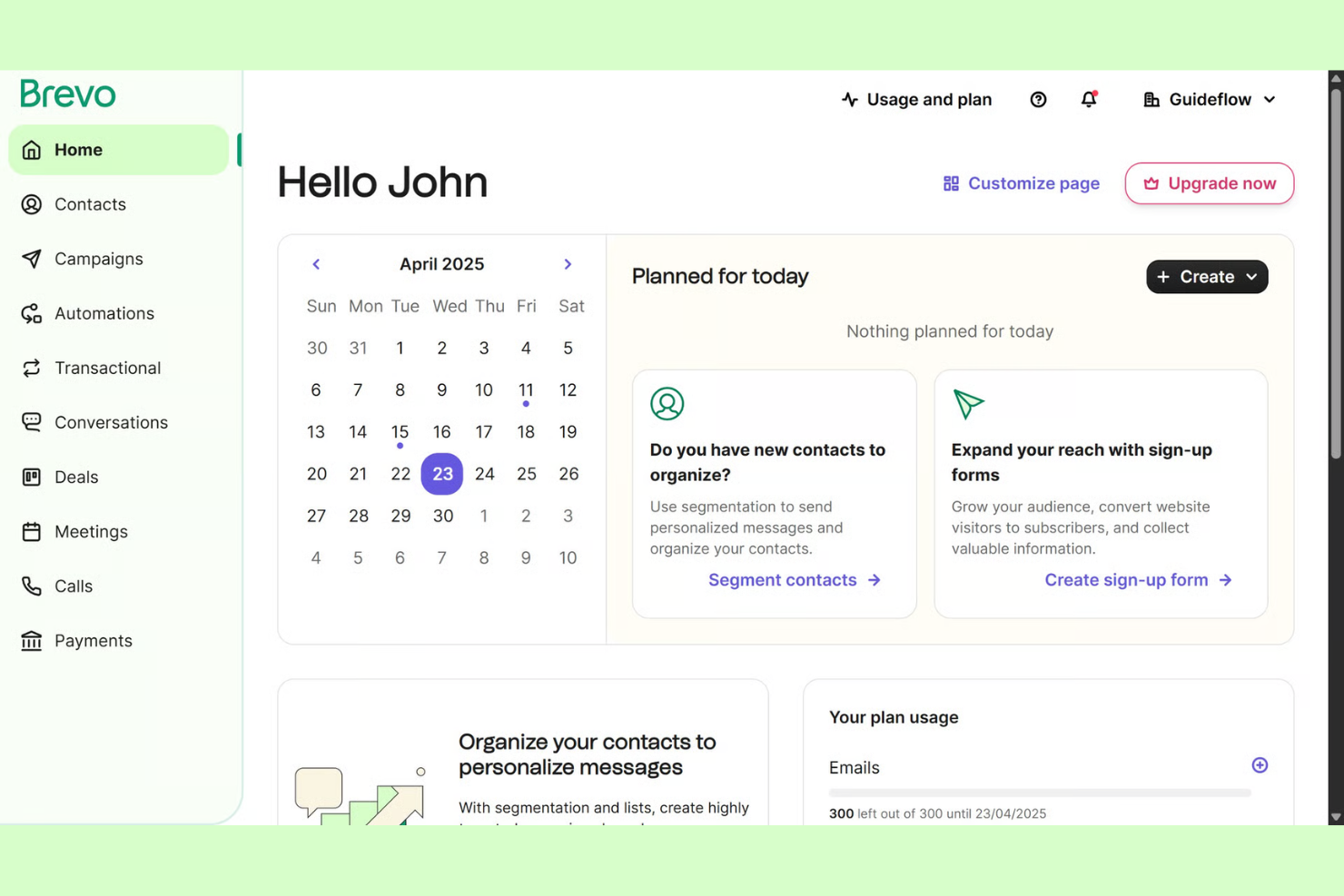 Brevo screenshot - 13 ActiveCampaign Alternatives in 2026