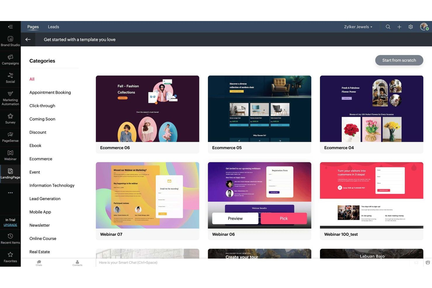 Zoho LandingPage screenshot - 12 Leadpages Alternatives for 2026