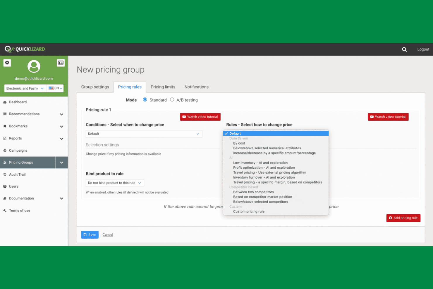 Quicklizard screenshot - 13 Best Retail Pricing Software Solutions Picked for 2026