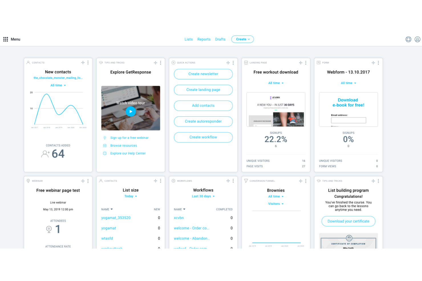 GetResponse screenshot - 20 Mailchimp Alternatives for 2026