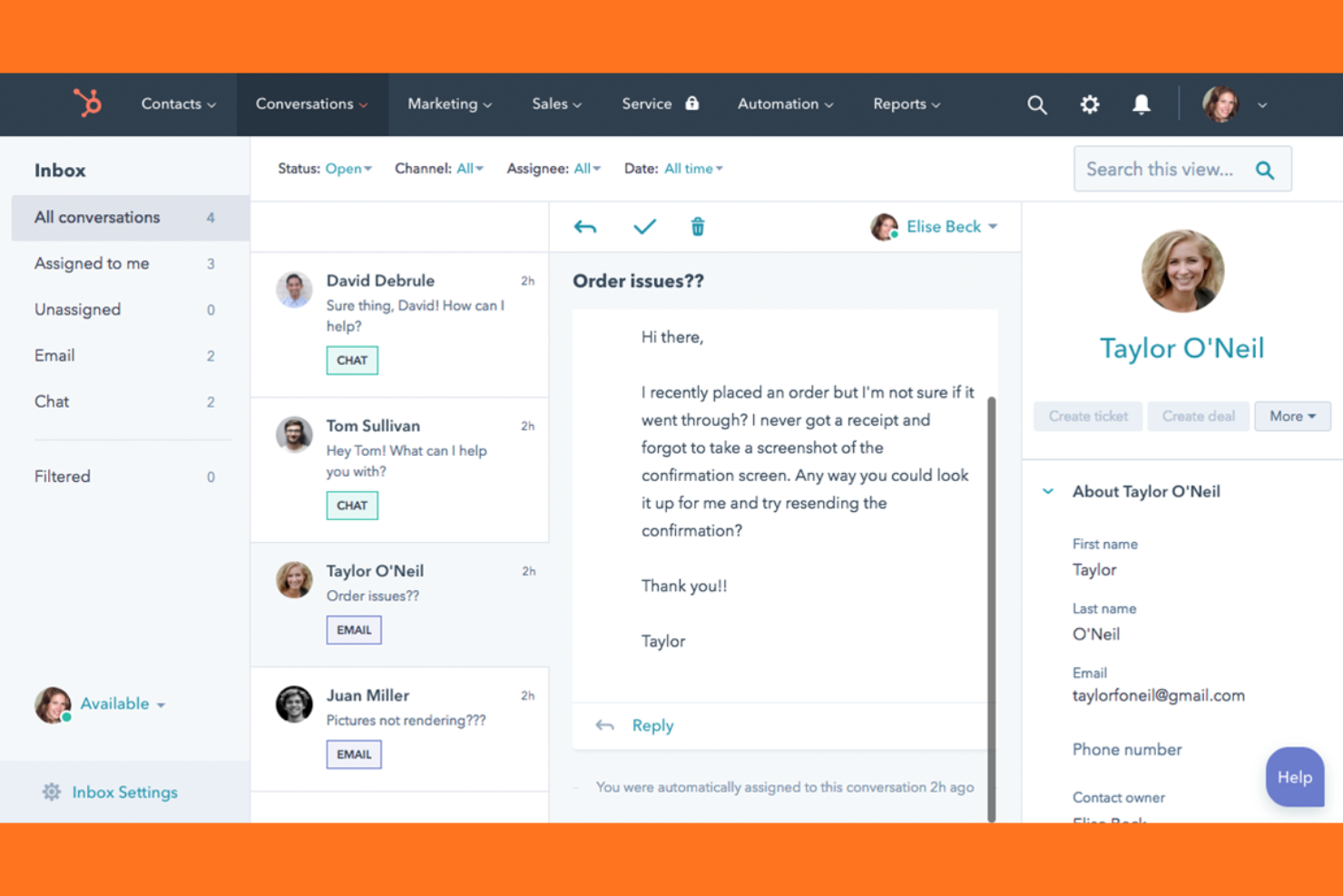 HubSpot screenshot - 12 Best Unbounce Alternatives for 2026