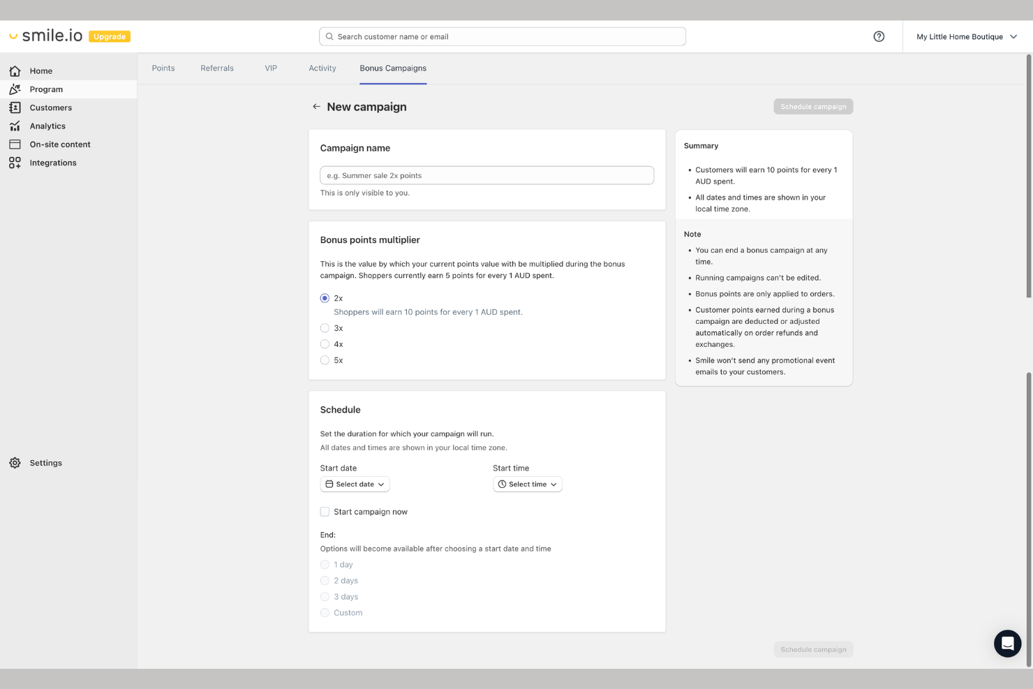 Smile.io screenshot - 10 Best Ecommerce Loyalty Software in 2026
