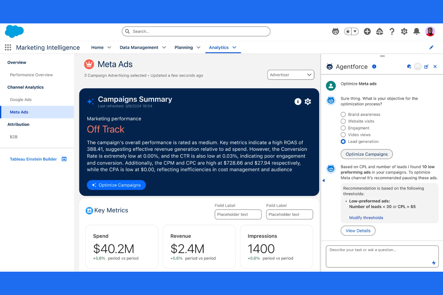 Salesforce Marketing Cloud screenshot - Le 10 migliori alternative a HubSpot Marketing nel 2026