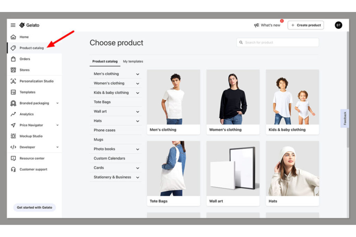 Gelato screenshot - 10 Best Web To Print Software In 2026