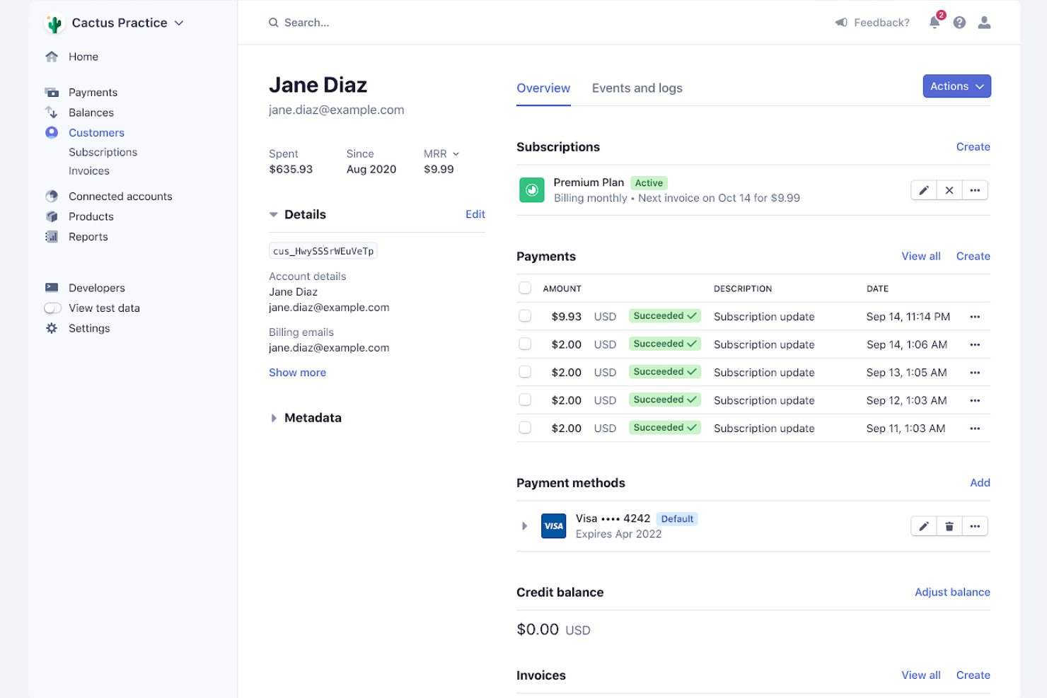 Stripe Billing screenshot - 10 Best Chargebee Alternatives in 2026