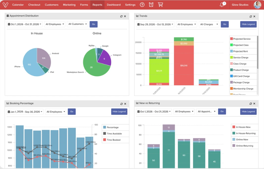 Vagaro is business software for scheduling, payments, and client management.